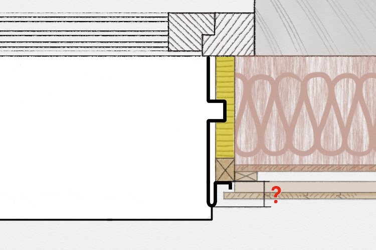 Abstand zu Anschlag Schalung vertikal Darstellung