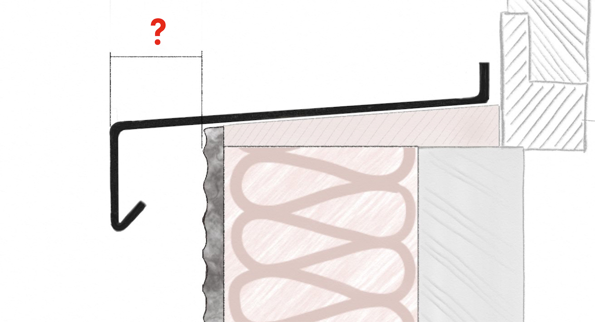 Fassadenüberstand Darstellung